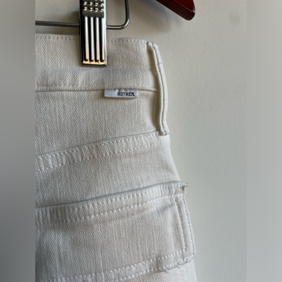 NEW MOTHER Women's The Rambler Cargo Ankle Jeans, Size 30 in Cream Puff - Picture 9 of 12